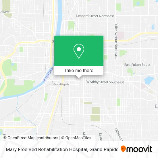 Mary Free Bed Rehabilitation Hospital map