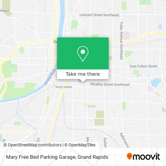 Mary Free Bed Parking Garage map