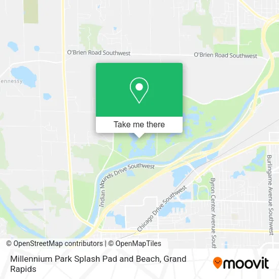 Millennium Park Splash Pad and Beach map