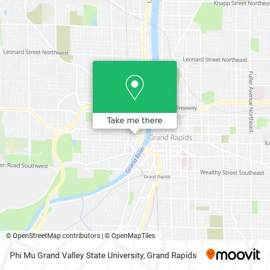 Phi Mu Grand Valley State University map