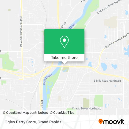 Ogies Party Store map