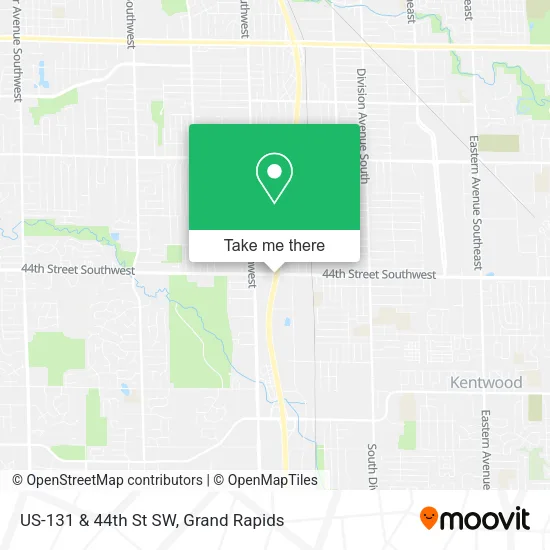 US-131 & 44th St SW map