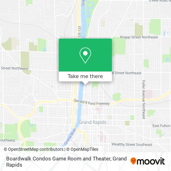 Mapa de Boardwalk Condos Game Room and Theater