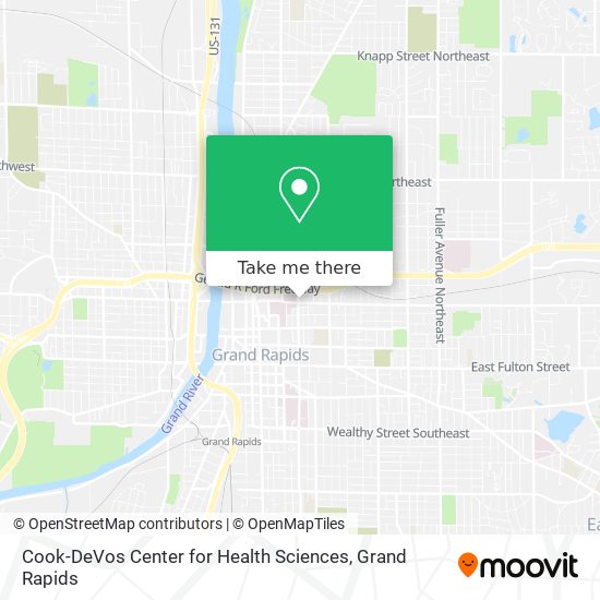 Cook-DeVos Center for Health Sciences map