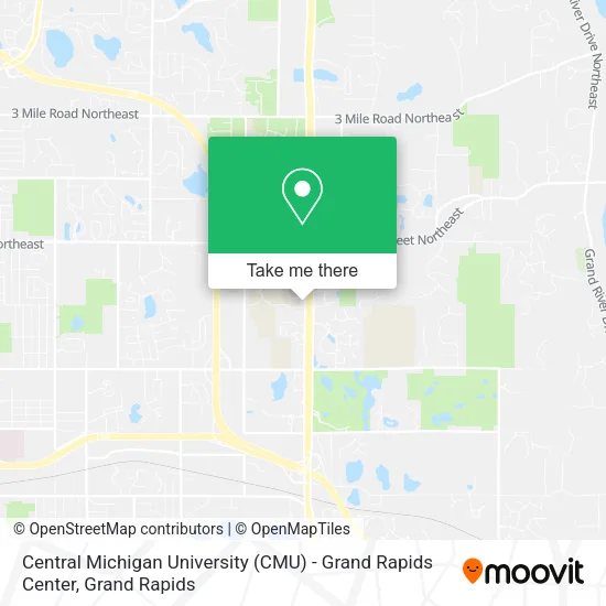 Mapa de Central Michigan University (CMU) - Grand Rapids Center