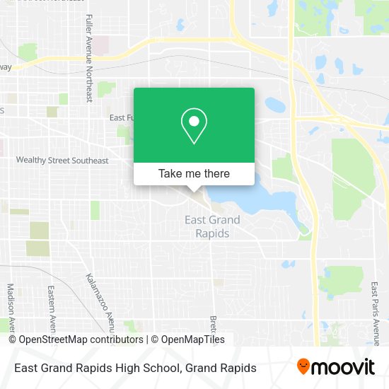 East Grand Rapids High School map