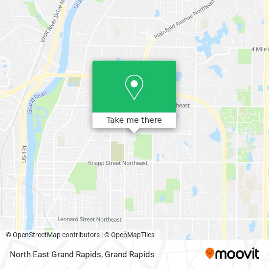 Mapa de North East Grand Rapids