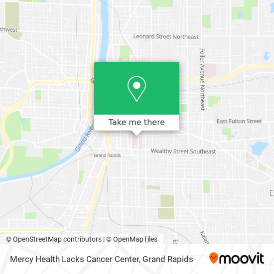 Mercy Health Lacks Cancer Center map