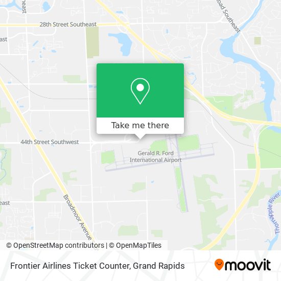 Frontier Airlines Ticket Counter map