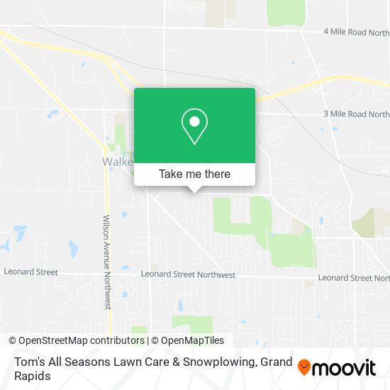 Tom's All Seasons Lawn Care & Snowplowing map