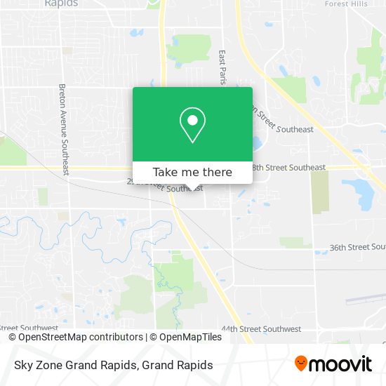 Sky Zone Grand Rapids map