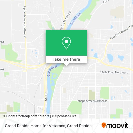 Grand Rapids Home for Veterans map
