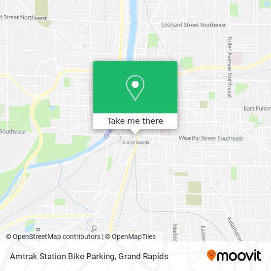 Mapa de Amtrak Station Bike Parking
