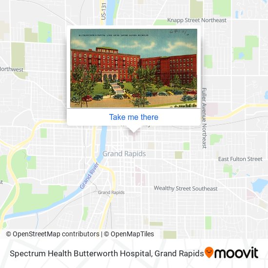 Spectrum Health Butterworth Hospital map