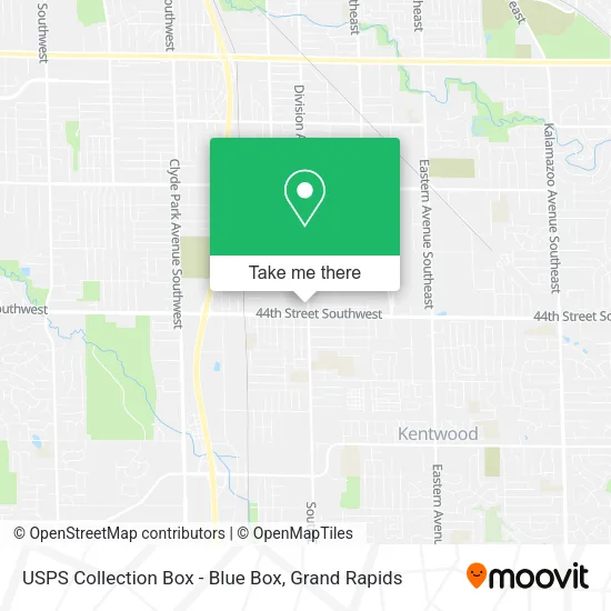 Mapa de USPS Collection Box - Blue Box