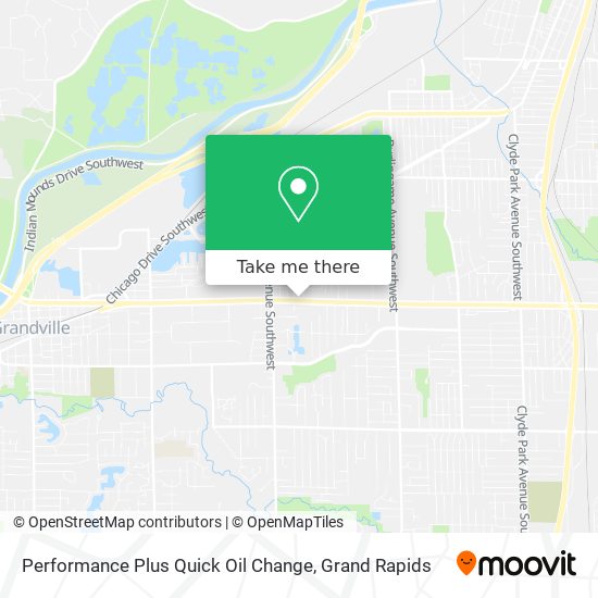 Performance Plus Quick Oil Change map