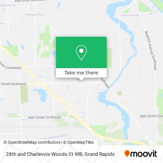 28th and Charlevoix Woods Ct WB map