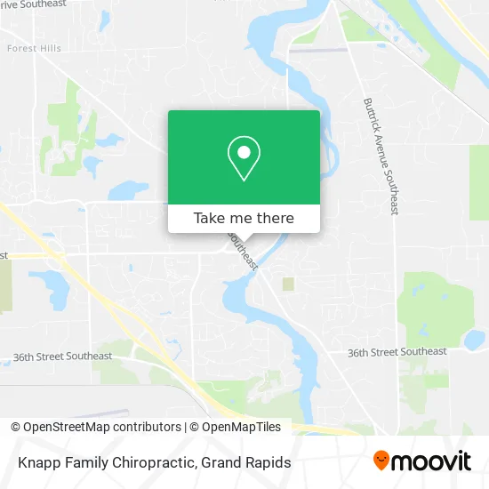 Knapp Family Chiropractic map