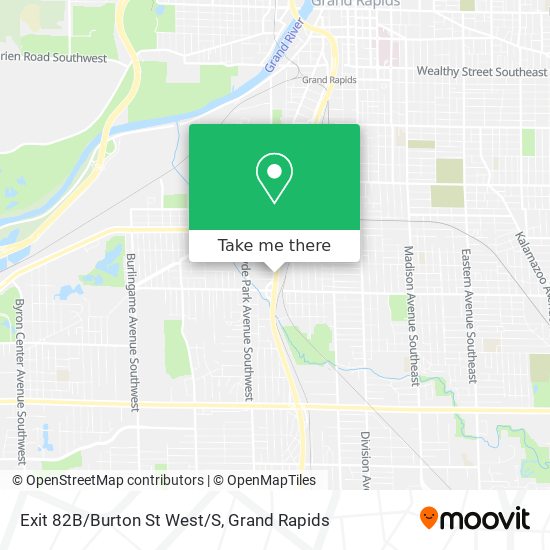 Mapa de Exit 82B/Burton St West/S