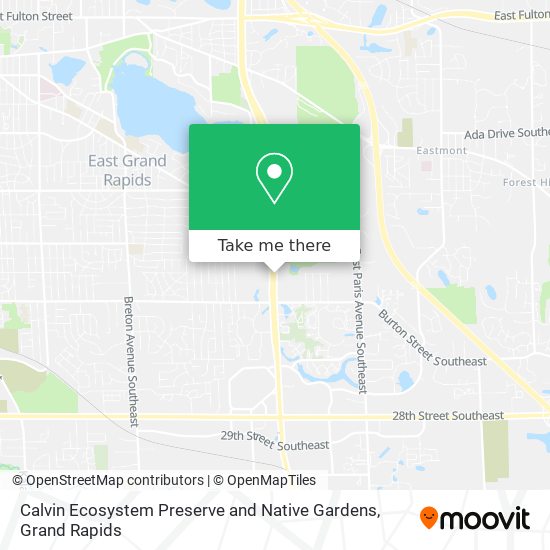 Calvin Ecosystem Preserve and Native Gardens map