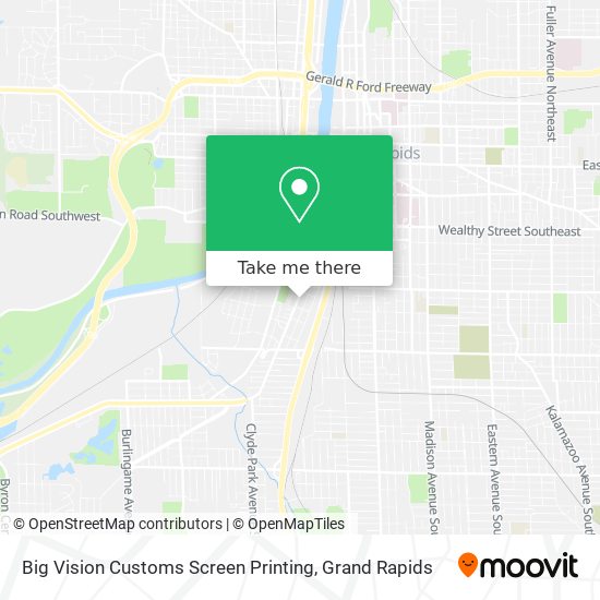 Big Vision Customs Screen Printing map