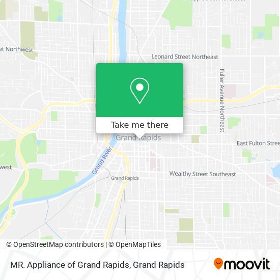 MR. Appliance of Grand Rapids map