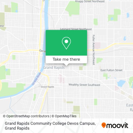 Mapa de Grand Rapids Community College Devos Campus