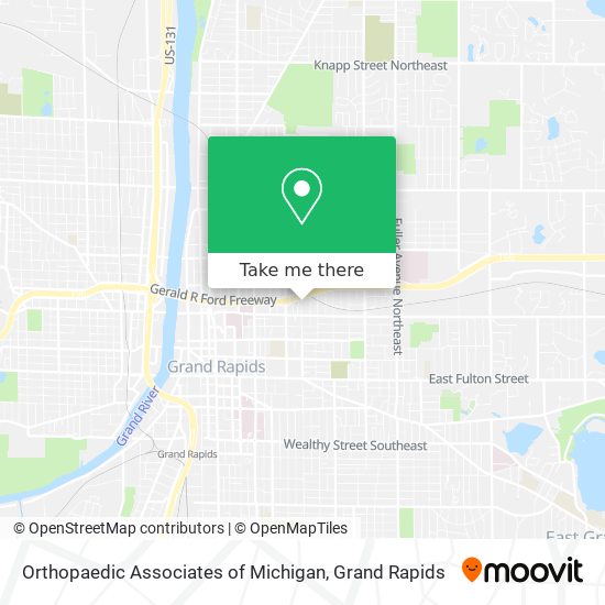 Orthopaedic Associates of Michigan map