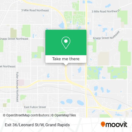 Exit 36/Leonard St/W map
