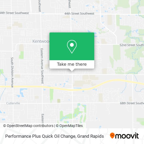 Performance Plus Quick Oil Change map