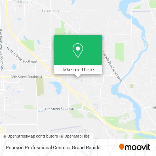 Pearson Professional Centers map