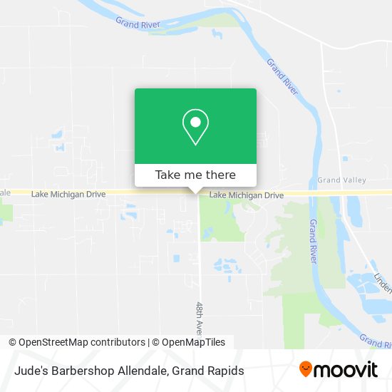 Jude's Barbershop Allendale map