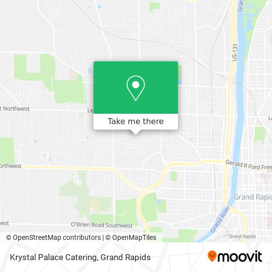 Krystal Palace Catering map