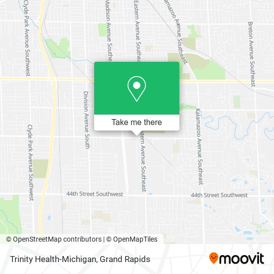Trinity Health-Michigan map