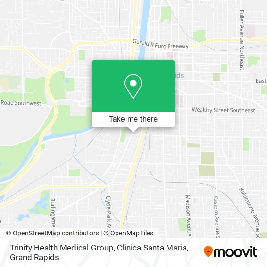 Mapa de Trinity Health Medical Group, Clinica Santa Maria