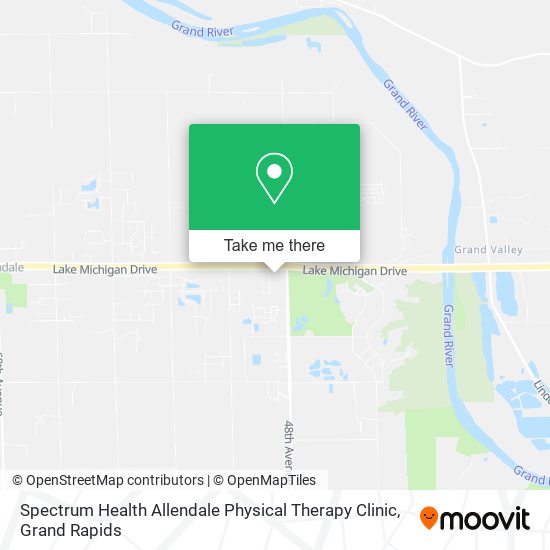 Spectrum Health Allendale Physical Therapy Clinic map