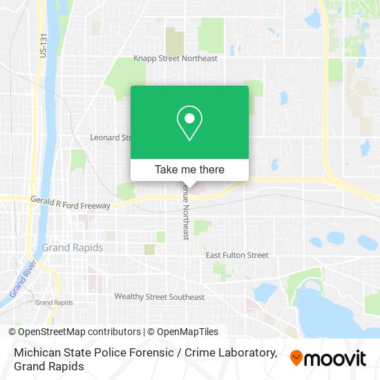 Michican State Police Forensic / Crime Laboratory map