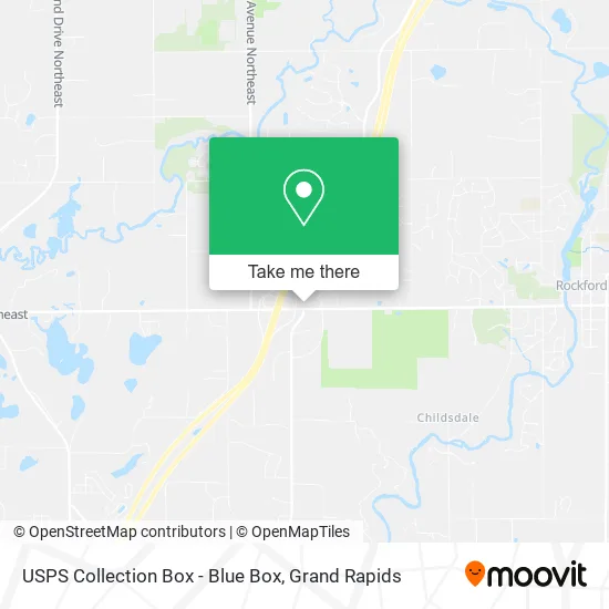 USPS Collection Box - Blue Box map