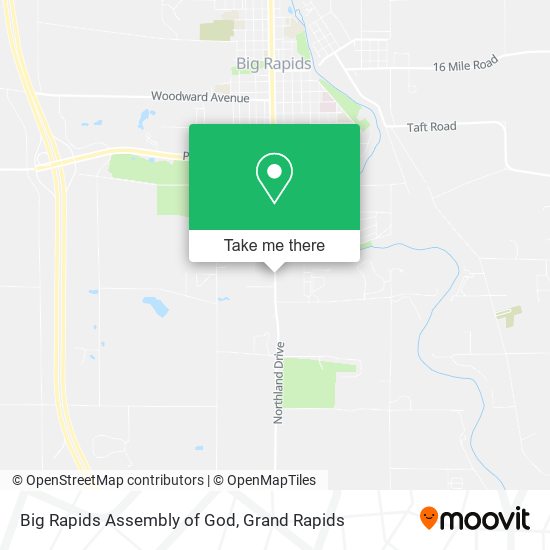 Big Rapids Assembly of God map