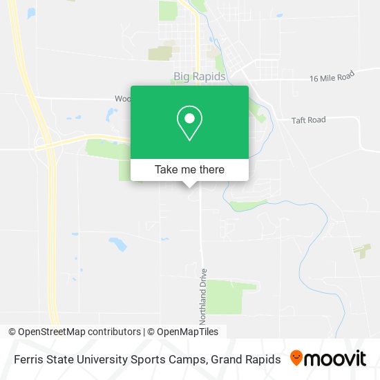 Ferris State University Sports Camps map