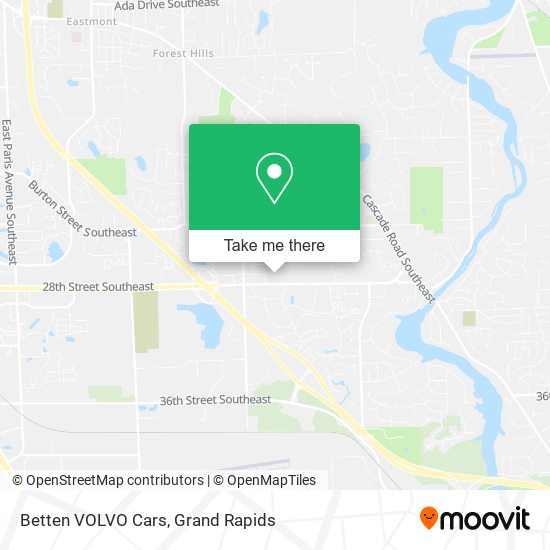 Betten VOLVO Cars map