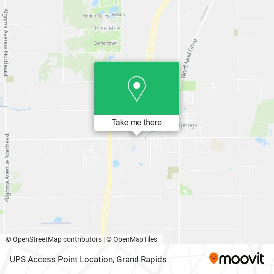 UPS Access Point Location map