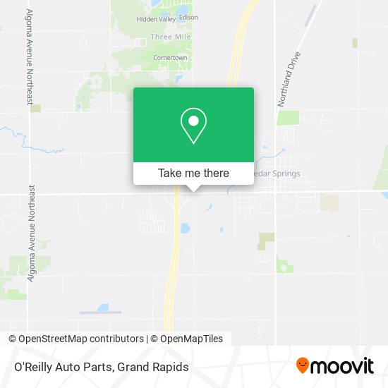 O'Reilly Auto Parts map