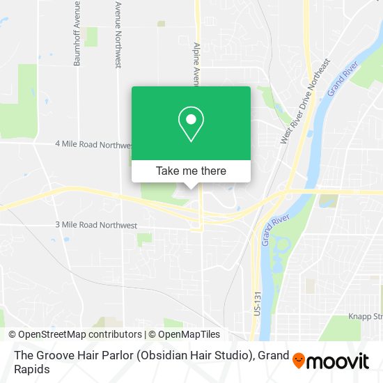 Mapa de The Groove Hair Parlor (Obsidian Hair Studio)