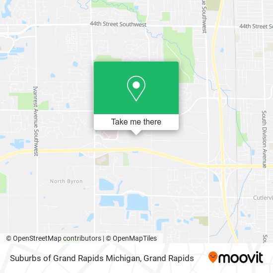 Suburbs of Grand Rapids Michigan map