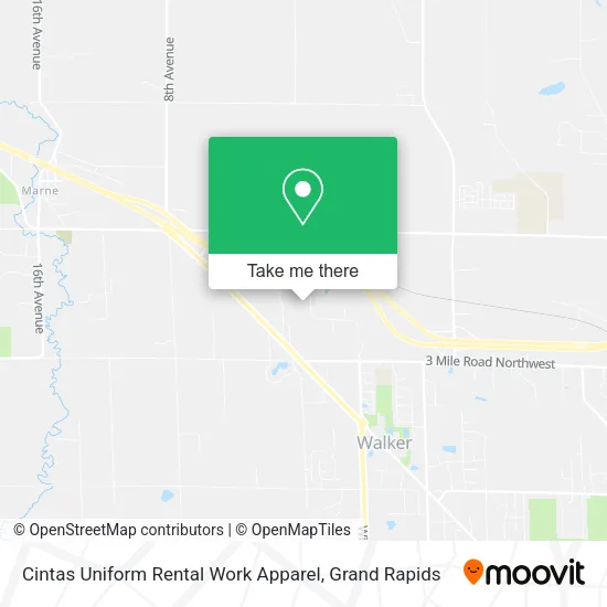 Mapa de Cintas Uniform Rental Work Apparel