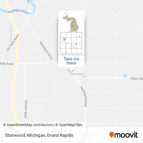 Mapa de Stanwood, Michigan