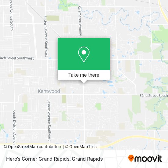 Hero's Corner Grand Rapids map