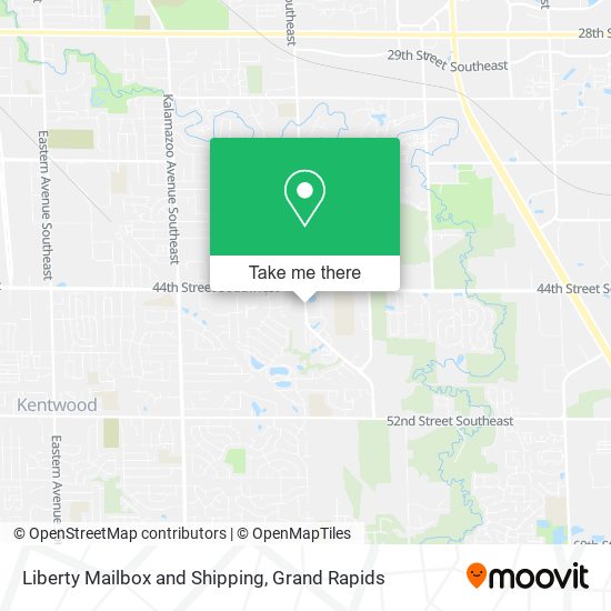 Liberty Mailbox and Shipping map