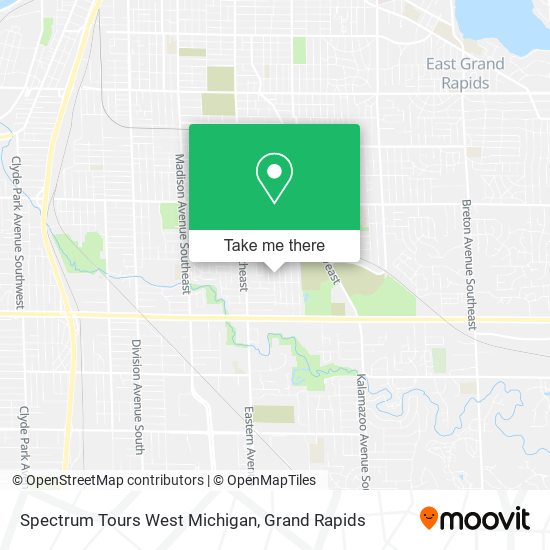 Spectrum Tours West Michigan map